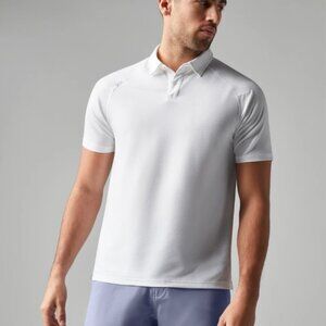NWT Rhône Delta Pique Polo Shirt Premium Lightweight Mesh White XX Large
